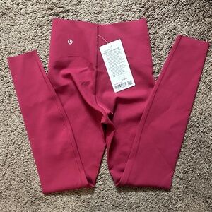 Lululemon Glow Up HR Tight 28" in deep red